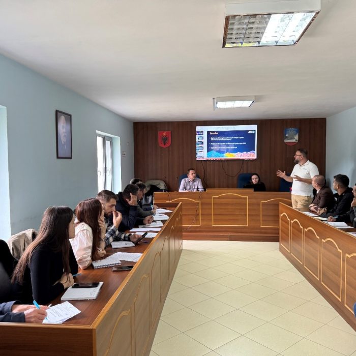 Training with the technical staff of Fushë-Arrëz Municipality