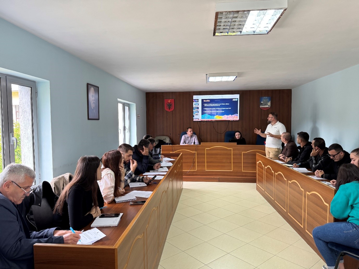 Training with the technical staff of Fushë-Arrëz Municipality